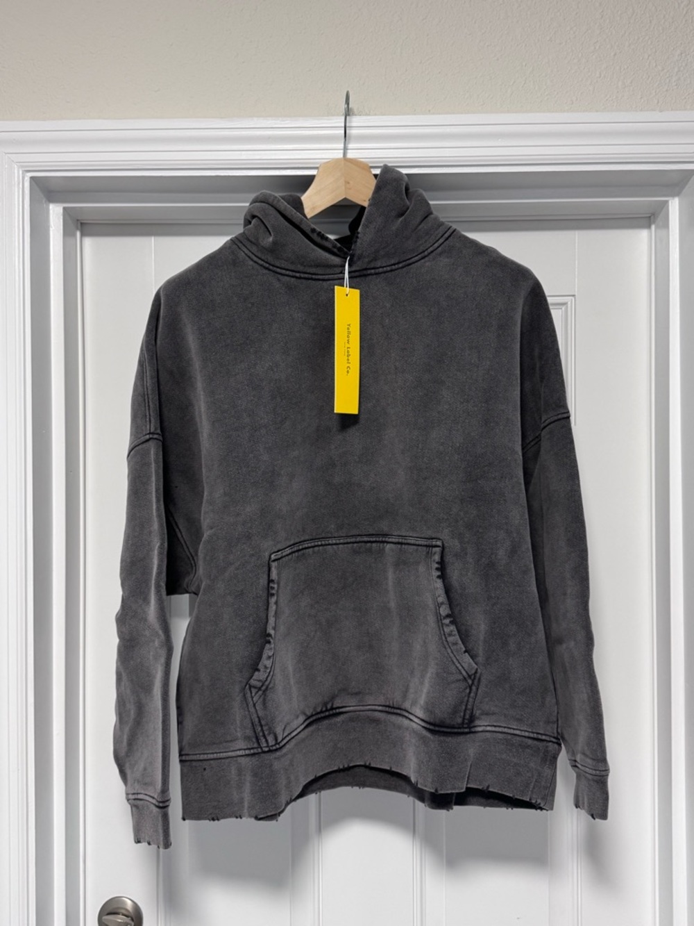 Unisex NWT Yellow The Label Jumbo Hoodie Licorice Black Oversized One Size